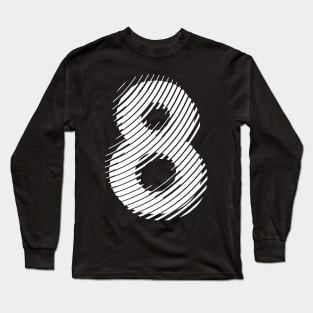 blurred 8 in white Long Sleeve T-Shirt